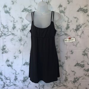 M Black Double Strap Simple Dress / Beach Cover